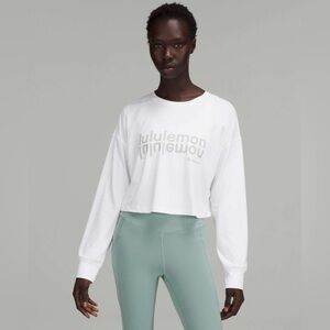 Lululemon Muscle Love Long Sleeve Shirt *Motif - white size 6